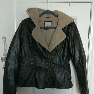 Levi's Leather Fleece lined Bomber Jacket